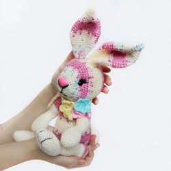 Bunny crochet pattern  Amigurumi bunny toy pattern PDF in English Rabbit toy