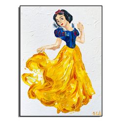 Snow White Original Painting, Snow White Wall Art, Disney Princess Original Wall Art, Kids room Wall Decor