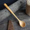 Handmade wooden coffee scoop from apricot wood with long handle - 02