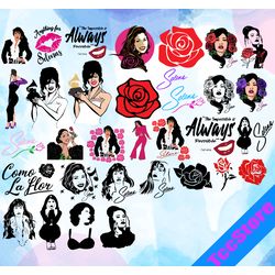 Selena Quintanilla bundle svg, Selena Quintanilla svg,png,dxf, bundle svg for cricut, Shirts, Mugs, Stickers, Printings