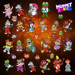 Muppet Babies Svg Bundle, Muppet Babies Printable, Muppets stickers, Instant download, Cut files, bundle layered SVG