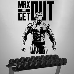 Bodybuilder Gym Fitness Coach Sport Muscles Crossfit Workout Arnold Schwarzenegger Wall Sticker Vinyl Decal Mural Art