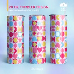 valentines day, 20 oz skinny tumbler sublimation design, hearts, romantic ornanent, png jpeg digital download