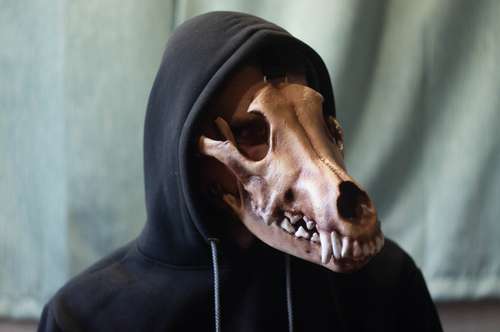 Wolf Skull mask full fase, Wolf mask, evil mask, halloween mask, cosplay mask, Macabre Mask, animal skull mask, Horror
