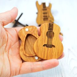 Guitar pick box, gift for guitar player, personalized Christmas gift, gift for dad, custom guitar pick gift