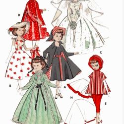 pdf copy sewing pattern butterick 8353 clothes for dolls 10 1\2 miss revlon