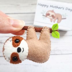 Sloth gifts, Pocket hug, Mom gift from daughter, Mothers day gift, I love you, Thank you cards, Funny birthday gift