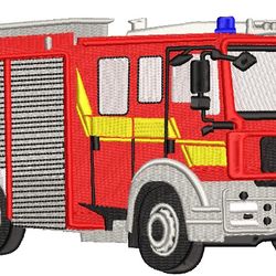 Fire truck embroidery file