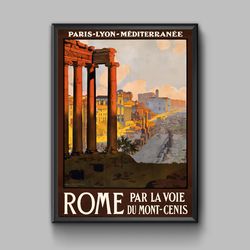 rome vintage travel poster, digital download