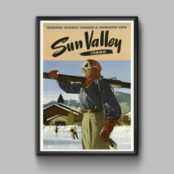 Idaho vintage travel poster, digital download
