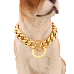 Chain Choke Dog Collar Command Slip P Chain Heavy Dogs Training Collars