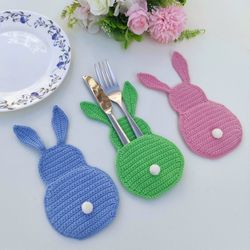 Bunny Cutlery holder - Easter bunny pattern - Amigurumi crochet pattern