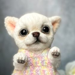 White chihuahua doll realistic