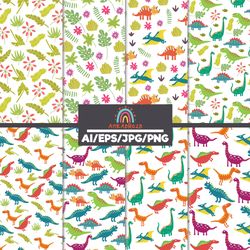 little dinosaur seamless pattern