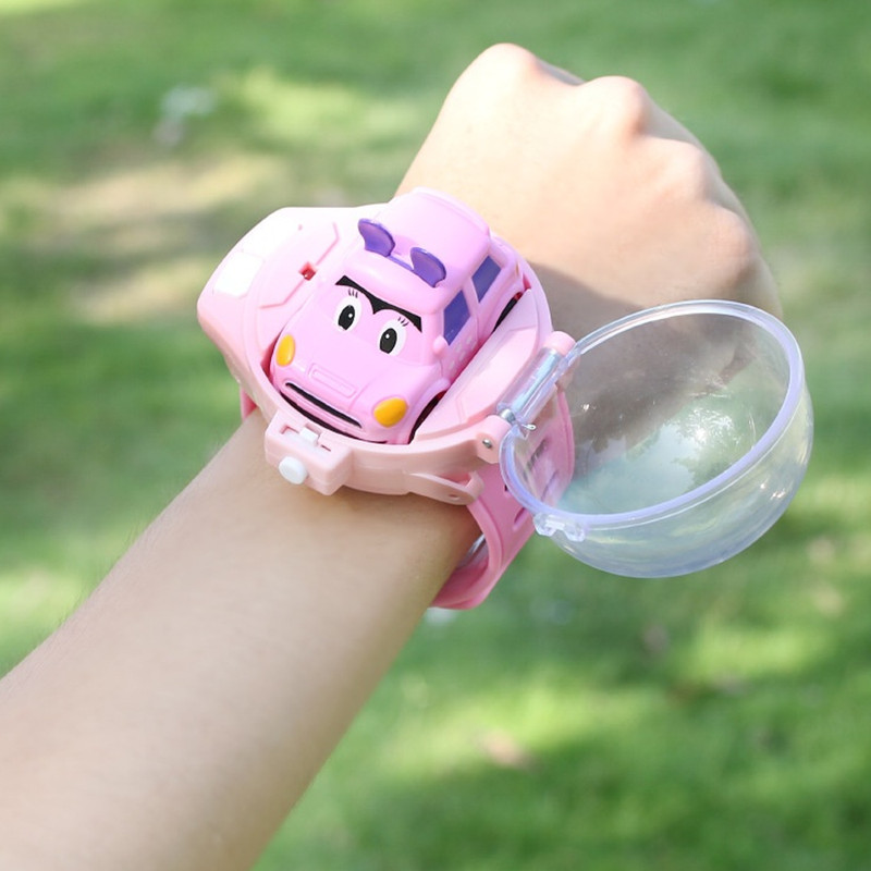 Children Watch Remote Control Toy Car Pink