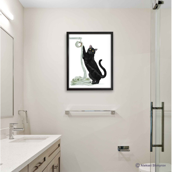 Black Cat Print Cat Decor Cat Art Home Wall-59.jpg