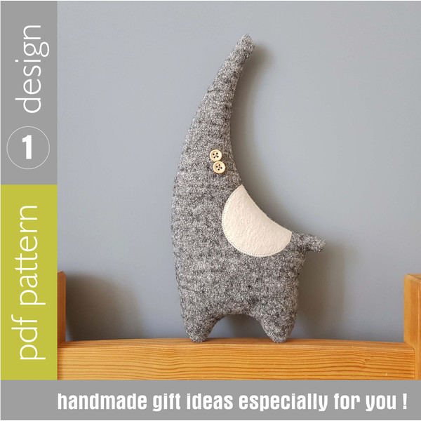 Stuffed elephant sewing pattern PDF tutorial in English | Inspire Uplift