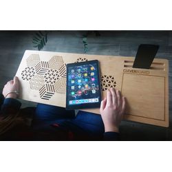 Wooden Laptop Tray Macbook Stand Husband Gift Docking Station Laptop Organizer Laptop Table Best Gifts For Dad Brother