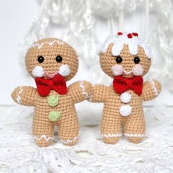 Crochet Gingerbread Man pattern PDF in English  Amigurumi Christmas tree toy DIY