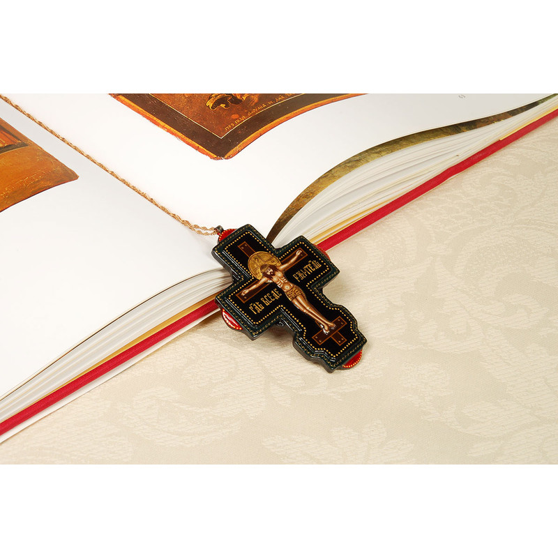 Hand painted cross pendant