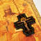Hand painted crucifix pendant