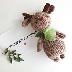 First time mom gift For new parents Crochet deer plush New baby gift box Woodland baby shower Pregnant sister gift