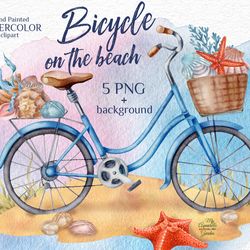 Bicycle on the beach. Vacation and summer theme.