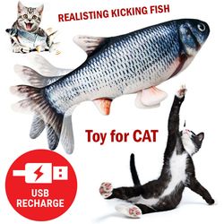 Fish Cat Toy Realistic Interactive Kicker Jumping Dancing Kitten Toys