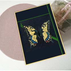 Printable Cards Instant Download Digital Butterfly Postcard JPG Printable Greeting Cards