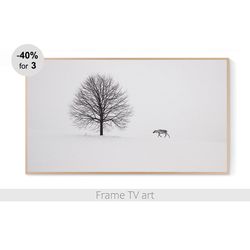frame tv art digital download 4k, frame tv art landscape, frame tv art winter snow, frame tv art christmas deer | 192