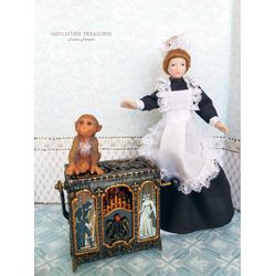 Barrel organ 2. Street organ. Handicraft Miniatures. Dollhouse miniature. Scale 1:12.