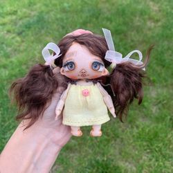 Rag art doll Keychain toy Small Talisman doll Gift for mom, sister, young girl, wife, daughter, grandma
