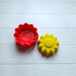 SUNFLOWER BATH BOMB MOLD STL FILE for 3D Printing