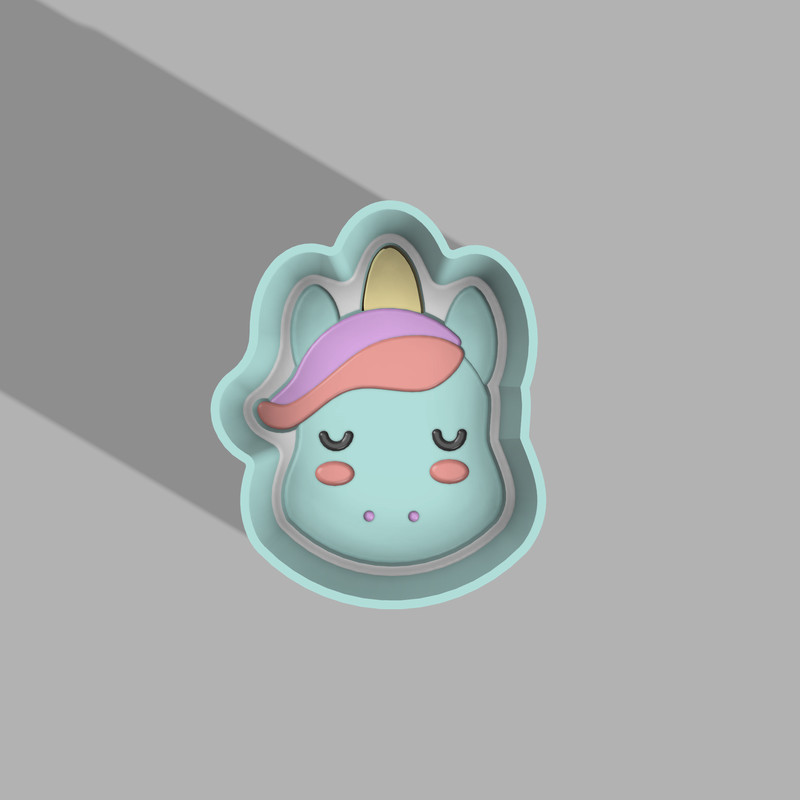 Unicorn One-piece Bath Bomb Mold STL File