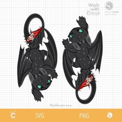 SVG Crawly Toothless dragon, Night fury svg layered, How to train your dragon Svg Baby Dragon Png
