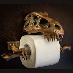 t-rex toilet paper holder 3d printed - bathroom accessories.