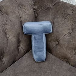 Letter pillow T  / alphabet pillow / number pillow / soft letters / initial cushion / name pillow / decor pillow