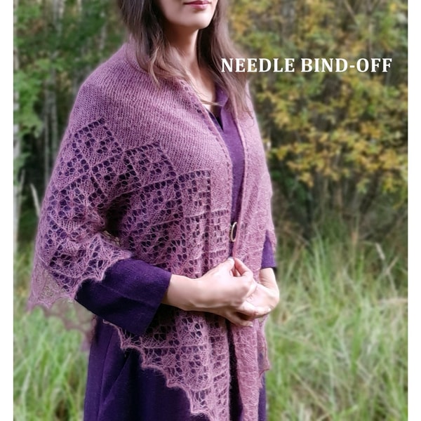 Lace Triangular Shawl Easy Knitting Pattern for Beginners | Inspire Uplift