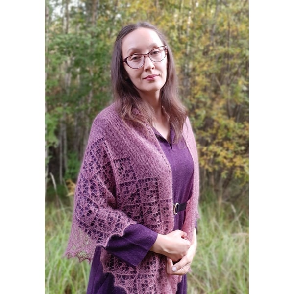 Lace Triangular Shawl Easy Knitting Pattern for Beginners | Inspire Uplift