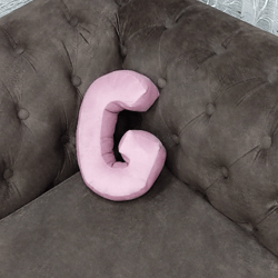 Letter pillow G velvet / Pillow G / letter cushion G / Cushion g
