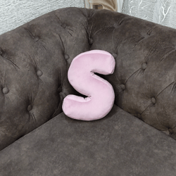 Letter pillow S velvet / Pillow S / letter cushion S