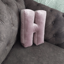 Letter pillow H velvet