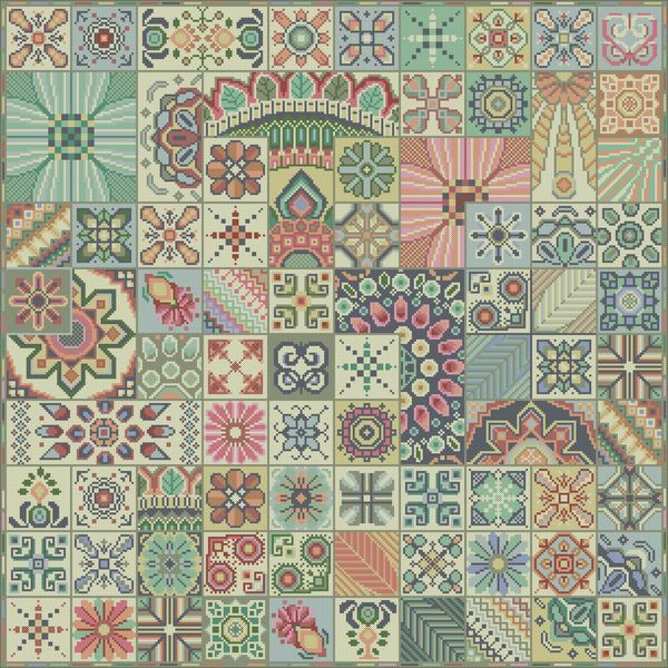 tiles in oriental style cross stitch pattern.jpg