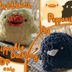 Crochet Amigurumi Duckling Pattern, No-sew toy
