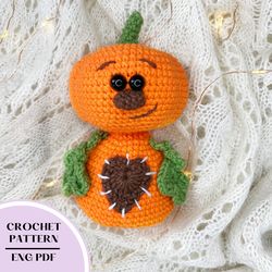 Crochet Pumpkin Doll pattern. Amigurumi Pumpkin Pattern PDF