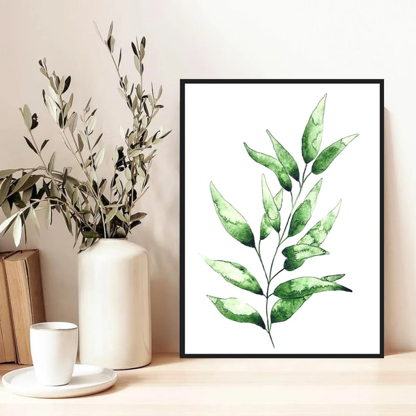 Set of 4 Botanical Print Set, Plant Posters, Greenery Prints - Inspire ...