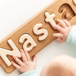 Wooden name puzzle for baby, christmas gifts for toddlers,  personalized name puzzles, baby shower gifts for girl, boys
