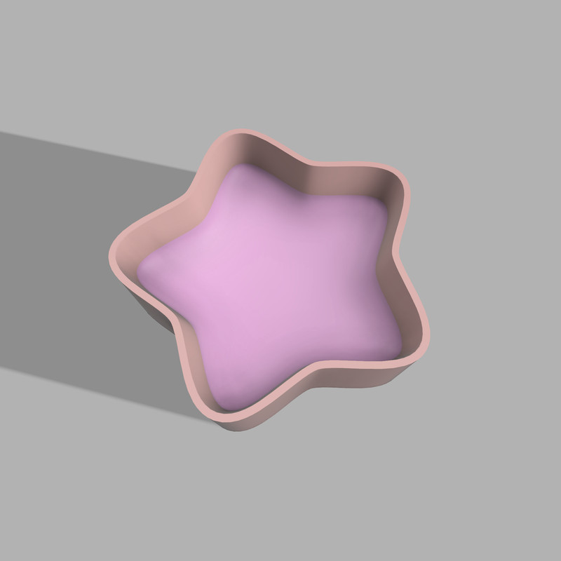 Star One-piece Bath Bomb Mold STL File