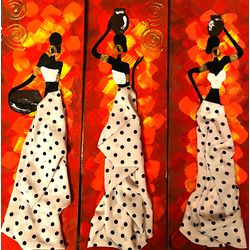 American Woman Painting Black Woman Original Art African Woman Wall Art Acrylic