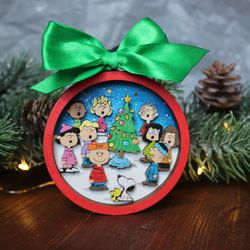 CHARLIE BROWN and PEANUTS GANG Christmas ornament / Snoopy / Woodstock